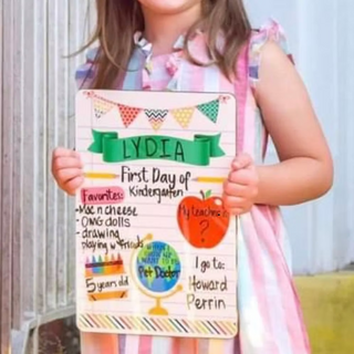 First Day of School Dry Erase Board