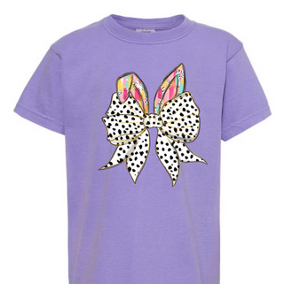 Coquette Bow With Bunny Ears Adults Tee
