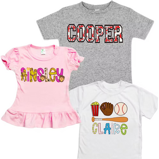 Baseball Team Spirit Name Tees