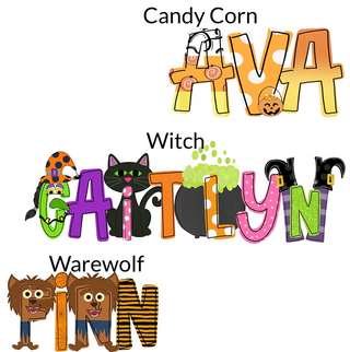 Halloween Alphabet Soup Personalized Water Bottles