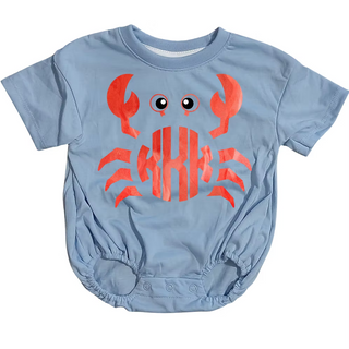 Monogram Crab Personalized Graphic Bubble