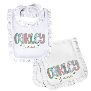Bib & Burp Cloth Combo