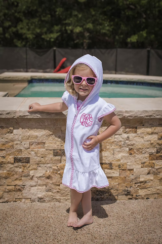 Monogrammed Ruffled Swim Cover Up