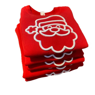Santa Puff Embroidery Sweatshirt - Kids