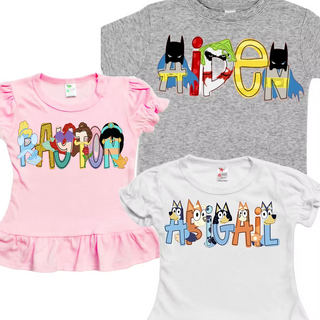 Character Alpha Short Sleeved Name Tees