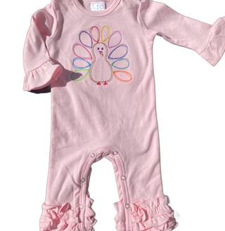 Embroidered Turkey Romper