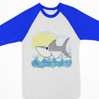 Watercolor Raglan - Baby Shark Blue