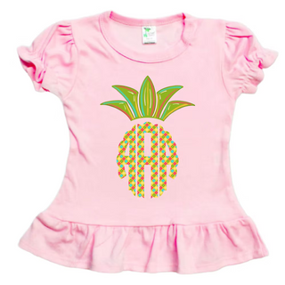 Monogram Pineapple Personalized Graphic Tee