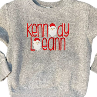 Personalized Santa Embroidered Name Sweatshirt