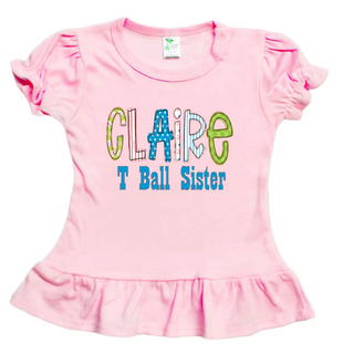 Baseball Team Spirit Name Tees