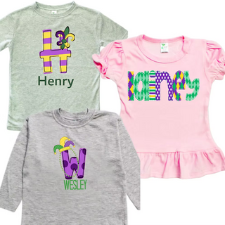 Mardi Gras Name Tee