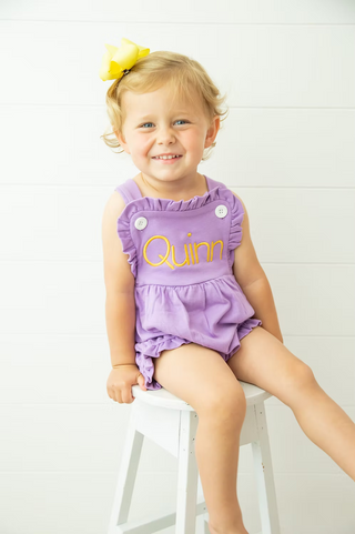 Solid Knit Ruffled Sunsuit