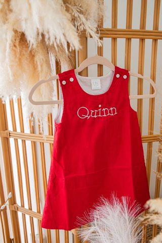 Monogrammed Corduroy Jumper