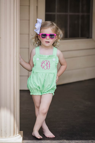 Solid Knit Ruffled Sunsuit