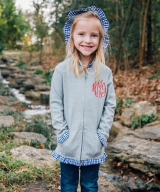 Monogrammed Ruffle Jacket