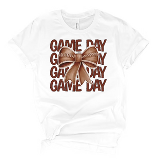 Football Gameday Croquette Bow Tee | Kids & Adults