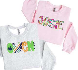 Alphabet Soup Name Sweatshirt