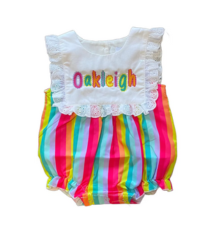 Rainbow Personalized Embroidered Bubble