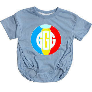 Monogram Beach Ball Personalized Graphic Bubble