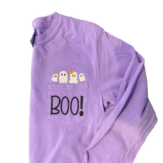 BOO! Comfort Color Embroidered Tee Adult
