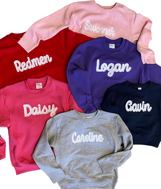Felt Lettered Personalized Sweatshirt