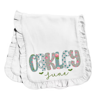 Alphabet Soup Sublimated Burp Cloth