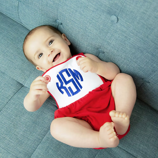 Colorblock Knit Unisex Sunsuit