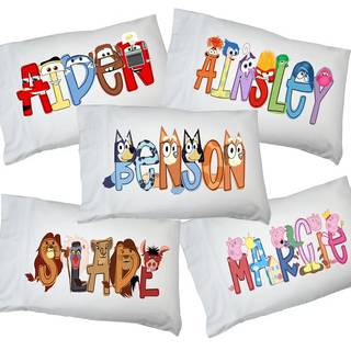 Character Alphabet Soup Personalized Pillowcases