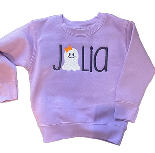 Ghost Embroidered Name Sweatshirt