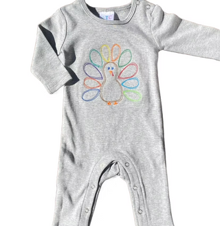 Embroidered Turkey Romper
