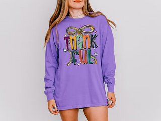 Thankful Tee Adult Comfort Color Long Sleeve