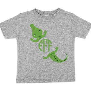 Monogram Alligator Personalized Graphic Tee