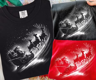 3D Sleigh Long Sleeve Tee Adult