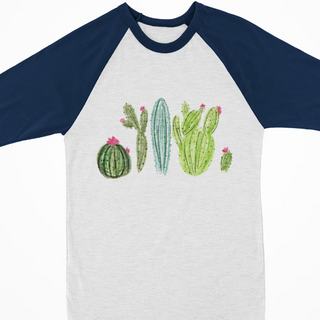 Watercolor Raglan - Cactus