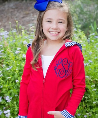 Monogrammed Ruffle Jacket
