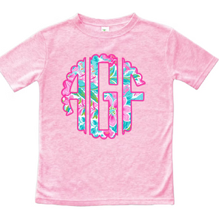 Monogram Floral Personalized Graphic Tee