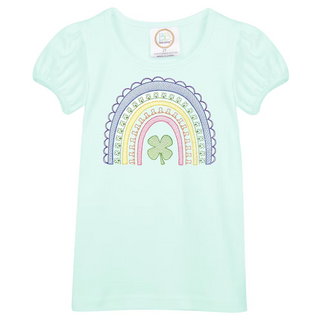 Clover Rainbow Embroidered St Pats Tee