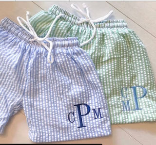 Seersucker Swim Trunks