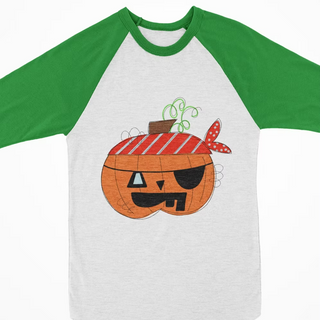 Halloween Raglan Pirate Pumpkin