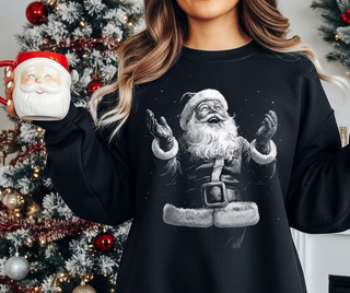 3D Santa Long Sleeve Tee Adult