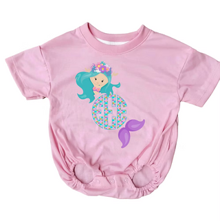 Monogram Mermaid Personalized Graphic Bubble