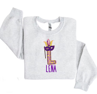 Personalized Mardi Gras Name Sweatshirt