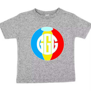 Monogram Beach Ball Personalized Graphic Tee