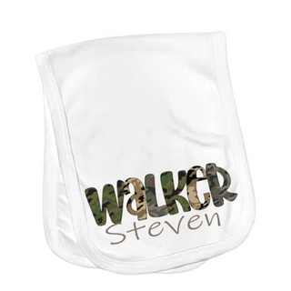 Alphabet Soup Sublimated Burp Cloth